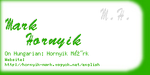 mark hornyik business card